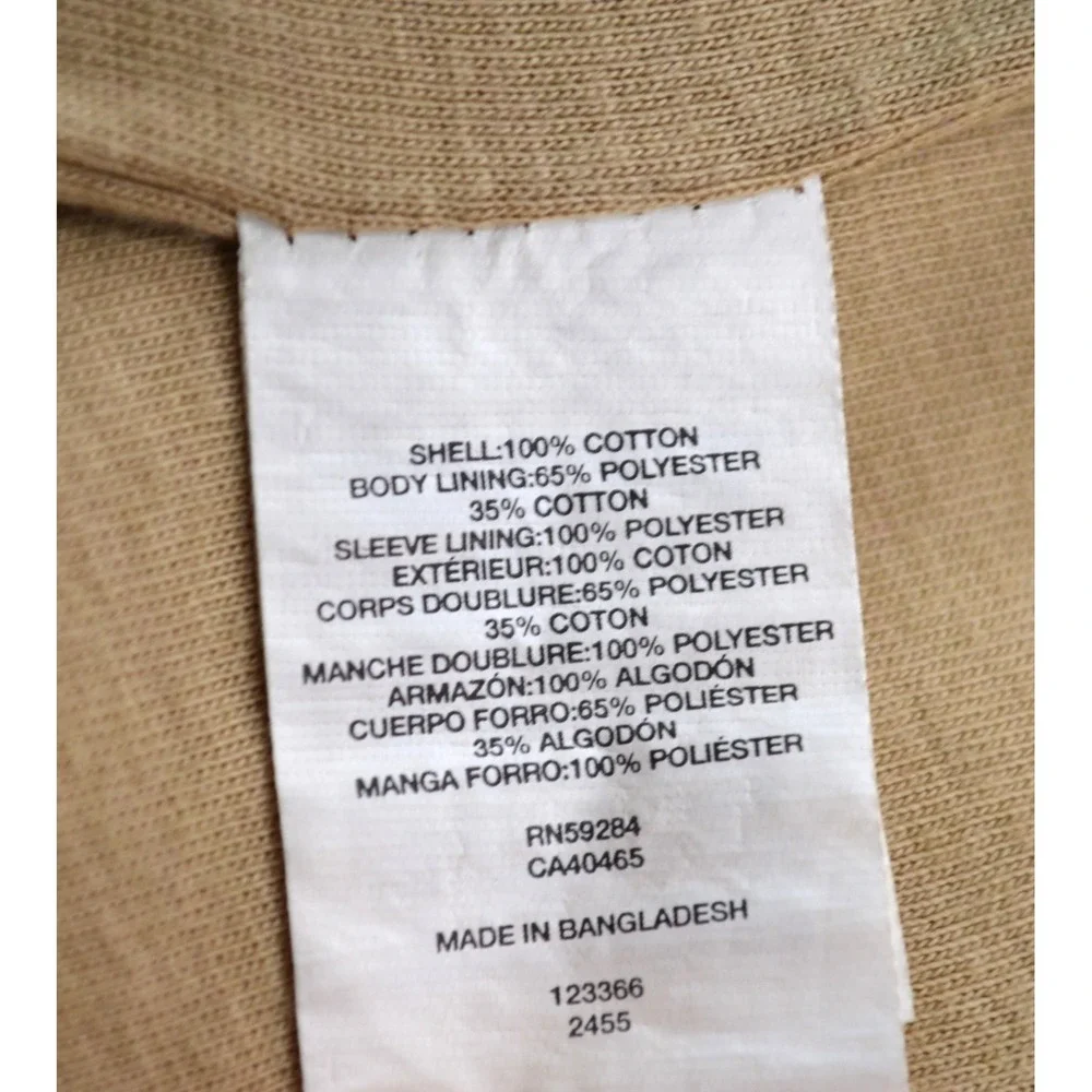 Children's Place Beige Canvas Bomber Jacket Size Small 5/6 Full Zip Nwt's